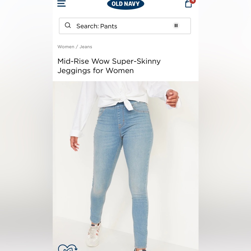 Old Navy Mid-Rise Rockstar Super-Skinny Jeggings with adjustable waist